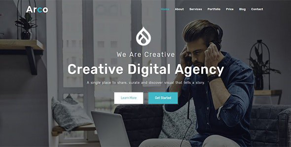 Arco - One Page Parallax Drupal 9 Theme