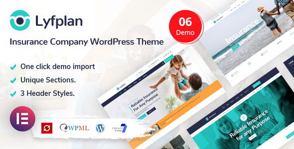 Lyfplan - Insurance WordPress Theme product preview