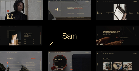 Preview image for SamBailey - Personal CV/Resume HTML Template