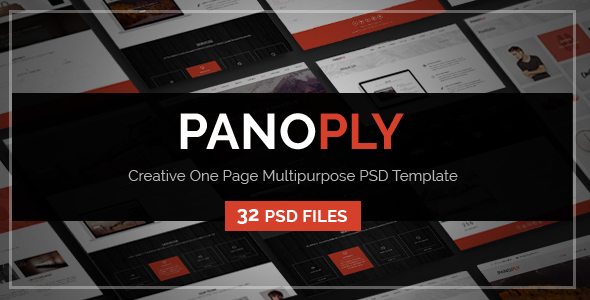 Panoply - Creative One Page Multipurpose PSD Template listing image