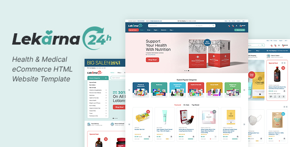 Lekarna24 - Health & Medical eCommerce HTML Website Template