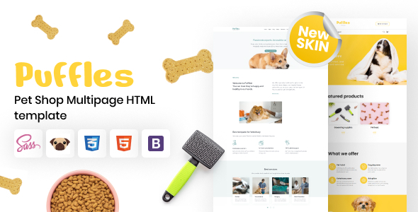 Puffles - Pet Shop HTML5 Template