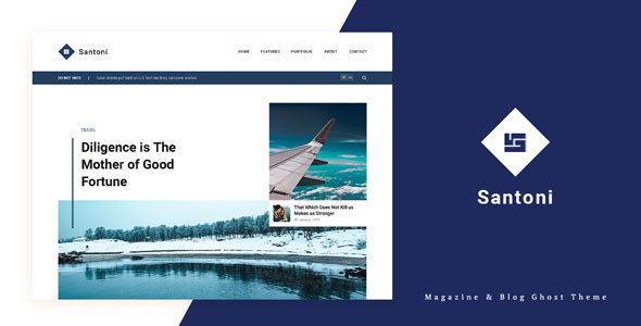 Santoni - Blog and Magazine Ghost Theme product preview