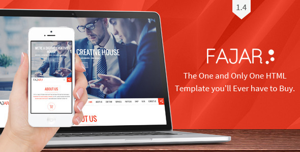 Fajar One Page Multi-Purpose Design listing image