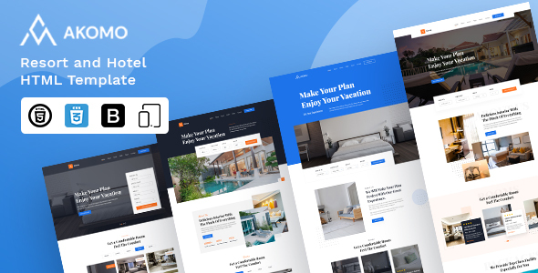 Akomo - Resort and Hotel HTML Template listing image