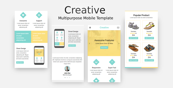 Creative - Multi-Purpose Mobile Template listing image
