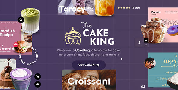 Preview image for Cake King - Multipurpose Cake Responsive Template