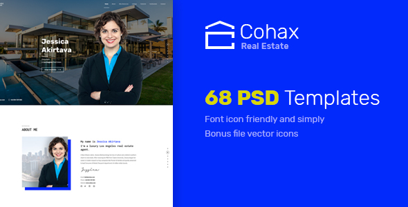 Cohax - Real Estate PSD Template product preview