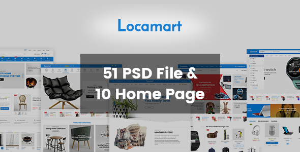 Product preview supplied for Locamart | Multipurpose Electronics eCommerce PSD