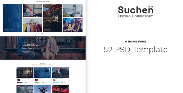 Suchen - Directory Listing PSD Template product preview
