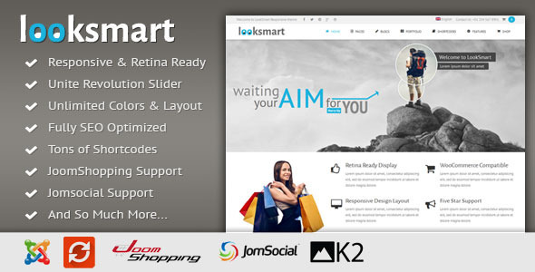 LookSmart - Responsive Multi-Purpose Joomla Theme