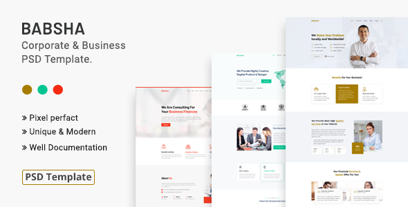 Babsha - Corporate & Business PSD Template