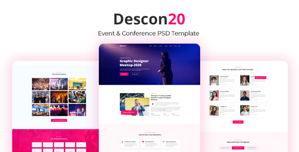 Preview image for Descon Event & Conference PSD Template