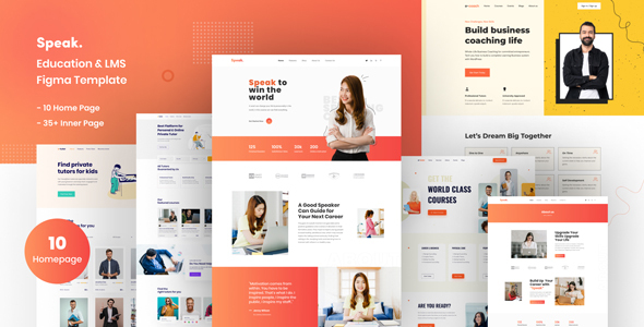 Speak | Education & LMS Figma Template