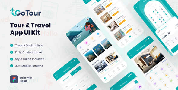 GoTour - Tour & Travel App Figma UI Kit