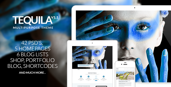 TEQUILA – Multi-Purpose PSD Template product preview