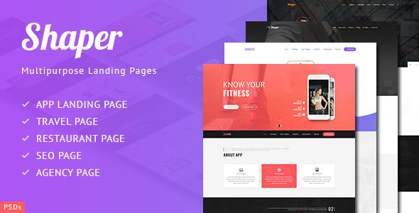 Shaper - Multipurpose Landing Page PSDs