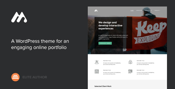 Meth - A Minimal One Page Portfolio Theme product preview