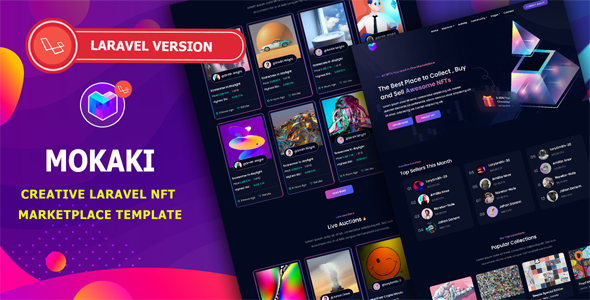 Mokaki - Laravel NFT Marketplace Template