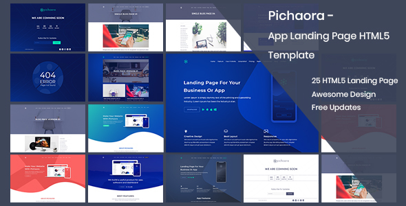 Pichaora - App Landing Page HTML5 Template listing image