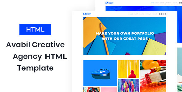 Product preview supplied for Avabil - Creative Agency HTML Template