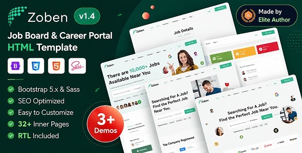 Zoben - Job Board & Career Portal Bootstrap 5 Template
