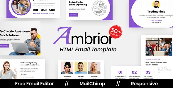 Ambrior Agency - Multipurpose Responsive Email Template listing image