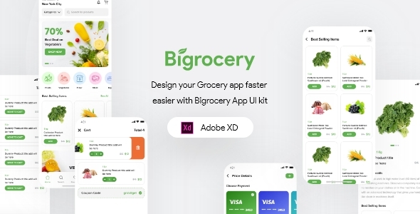 Bigrocery For Adobe XD