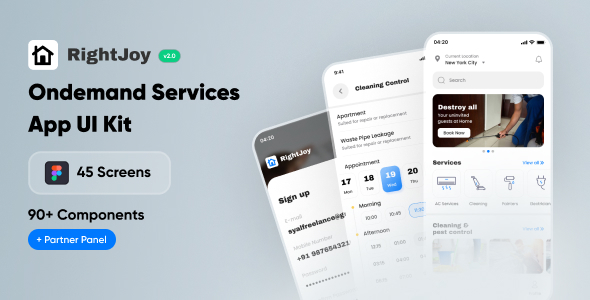 RightJoy - Service Booking UI Kit listing image
