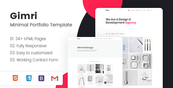 Gimri - Minimal Portfolio Template
