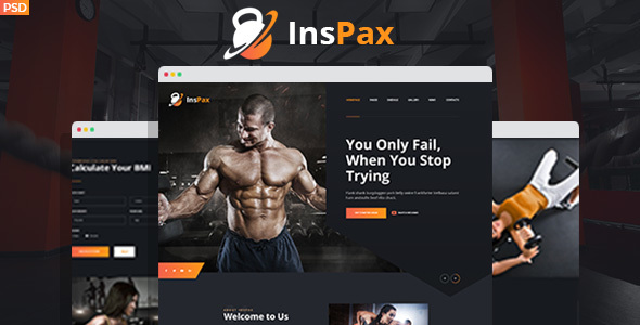InsPax - Fitness PSD Template