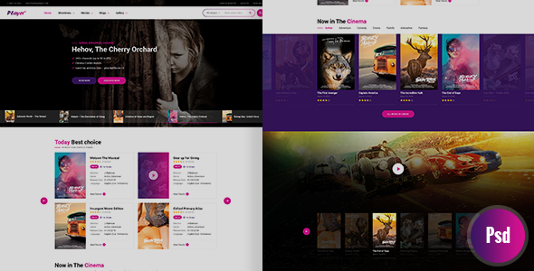 Player PSD Template
