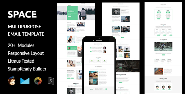 Space - Multipurpose Responsive Email Template + Stampready Builder