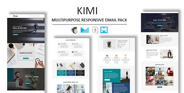 Kimi - Multipurpose Responsive Email Template With Stamp Ready Builder Access
