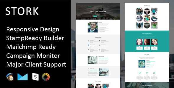 Stork - Multipurpose Responsive Email Template + Stampready Builder