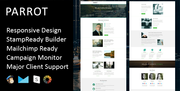 Parrot - Multipurpose Responsive Email Template + Stampready Builder