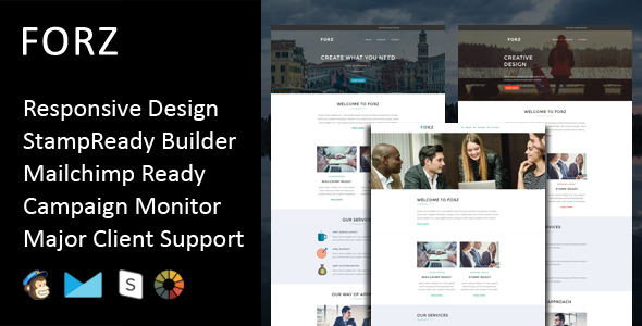 Forz - Multipurpose Responsive Email Template + Stampready Builder