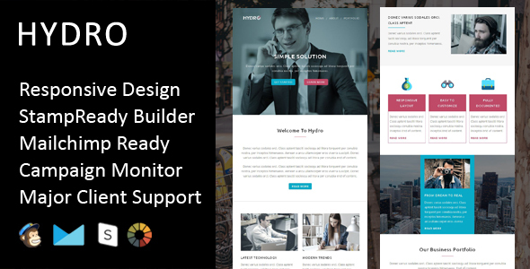 Hydro - Multipurpose Responsive Email Template + Stampready Builder listing image
