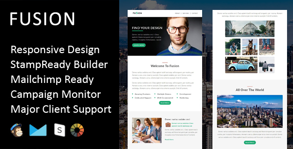 Fusion - Multipurpose Responsive Email Template + Stampready Builder listing image