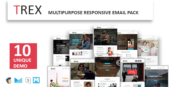 Product preview supplied for TREX - Multipurpose Responsive Email Pack