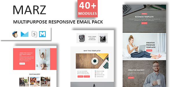 Product preview supplied for Marz - Multipurpose Responsive Email Template With StampReady Builder Access