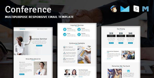 Conference - Multipurpose Responsive Email Template With Online StampReady Builder Access product preview