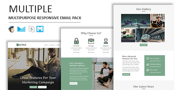 Multiple Responsive Email Template listing image