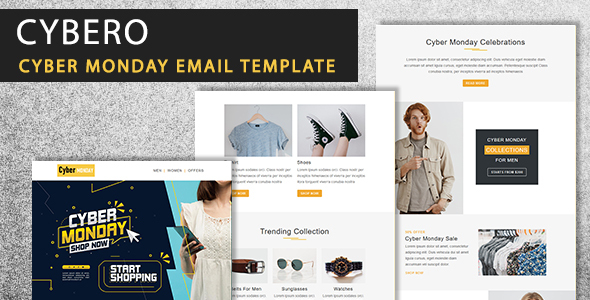 Product preview supplied for Cybero - Cyber Monday Email Newsletter Template