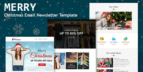 Product preview supplied for Merry - Christmas Email Newsletter Template