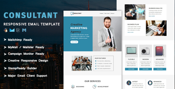 Preview image for Consultant - Multipurpose Responsive Email Template