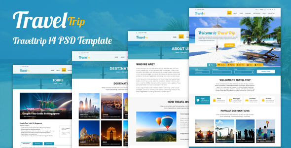 Preview image for Travel Trip – Tour Package Booking PSD Template