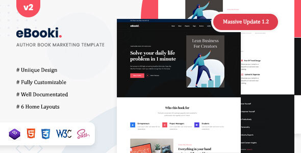 Preview image for eBooki- Author Book Marketing Template