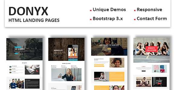 Donyx - Multipurpose Responsive Landing Pages listing image