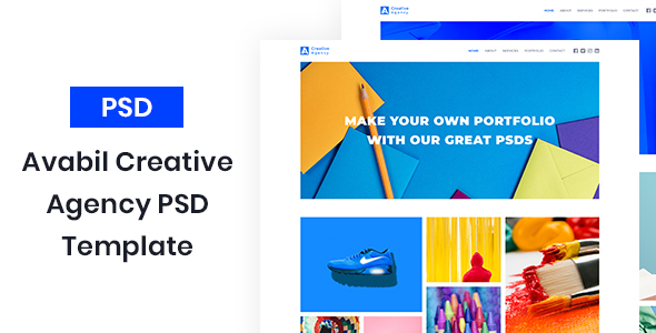 Avabil - Creative Agency PSD Template listing image